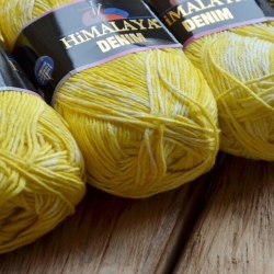 Himalaya Моточная пряжа Denim материал  хлопок цвет  лимон  115-19
