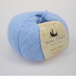 Vento d'Italia Моточная пряжа Angora 70 Rabbit материал ангора цвет светло-голубой  38