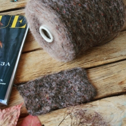 Ecafil Пряжа на бобинах Penny Lane материал альпака+меринос цвет  темный каппучино
