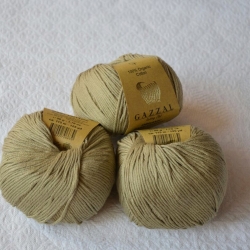 Gazzal Fancy Yarns Моточная пряжа Organic Baby Cotton материал  органическиий хлопок цвет олива 431