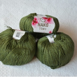 Nako Моточная пряжа Fiore материал  смесовка цвет олива 11240